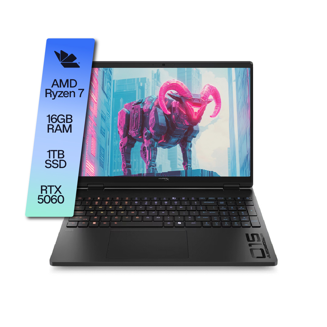 Notebook HP Omen HyperX Ryzen 7 16GB 1TB RTX 5060